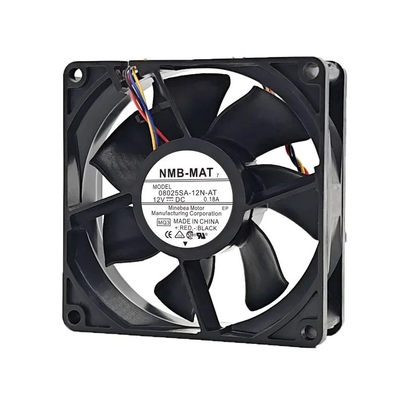 New Cooler Fan for NMB 08025SA-12N-AT DC12V 0.18A 08025SA-12P-AL 80x80x25mm