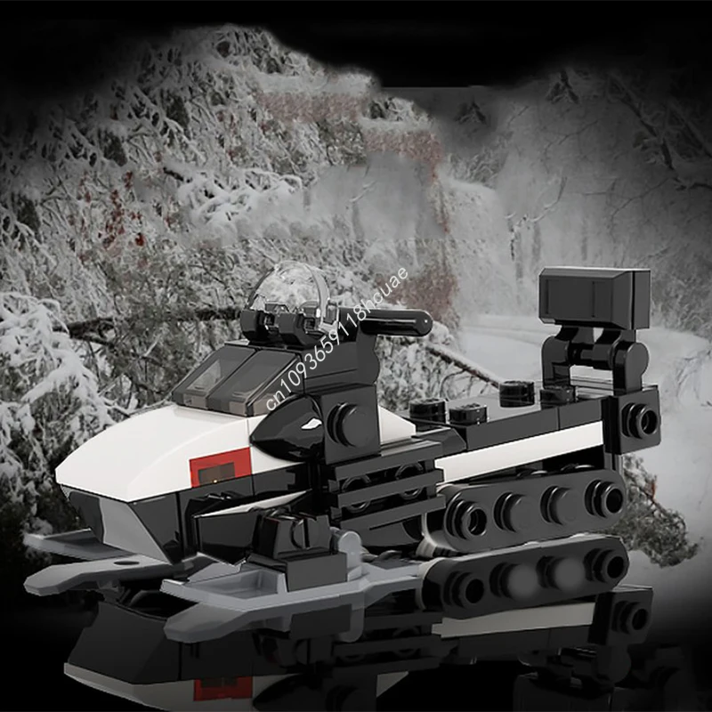 

132 шт. MOC Polaris снегоход и грузовые сани SOF nan домашние развлечения DIY проект строительный блок идеальные семейные рождественский подарок