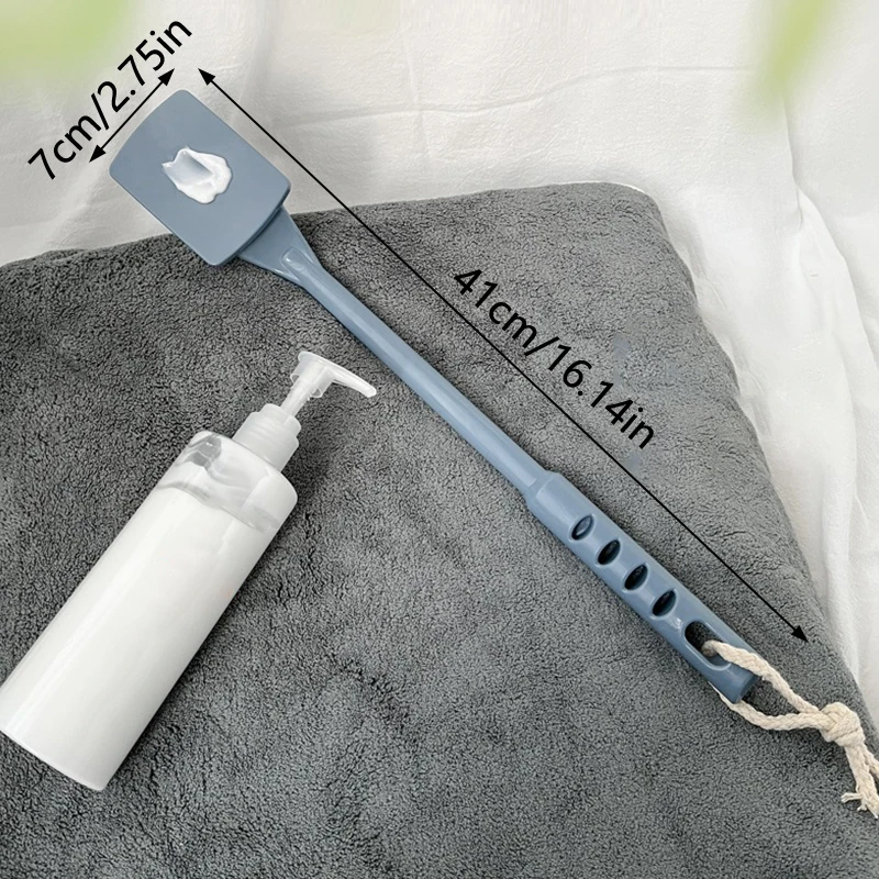 Applicateur de gratitude pour le lavage du corps, brosse rembourrée avec manche à longue portée, auto-application pour le dos, les pieds, la peau, la crème solaire