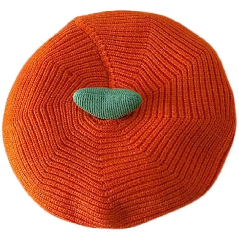 

Повседневная складная уличная шапка, детский вязаный берет, ветрозащитная шапочка для новорожденных, шапка с тыквой, шапка художника для малышей, детская шапка