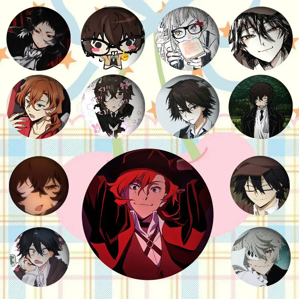Anime A-Bungo Stray DogsS Badge Pins For Friend, Backpack, Clothing, Collectible Accessories, Jewelry Gift