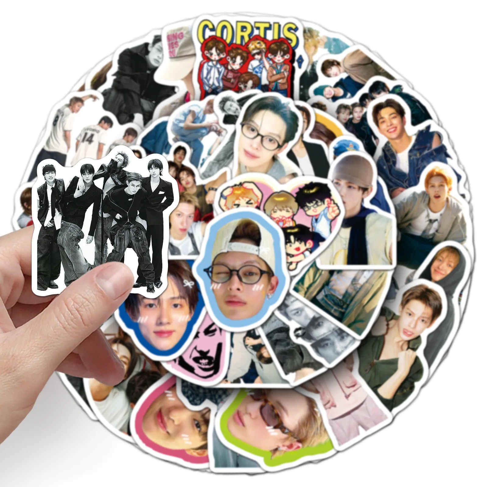 50PCS CORTIS Kawaii Korean KPOP Album Photo Aesthetic  Stickers  Exquisite Idol Stickers for Kpop Fans Collection