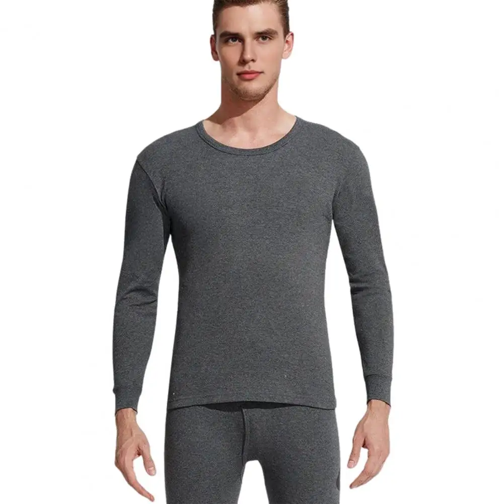Comodo set di biancheria intima da uomo Set di biancheria intima termica invernale Pantaloni a maniche lunghe per la stagione fredda Mantieni caldo per il massimo comfort