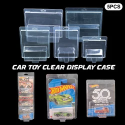 5Pcs Car Toy vetrina trasparente Hotwheels guscio protettivo Boulevard Team Transport Model Card Board Collect Boys Gift