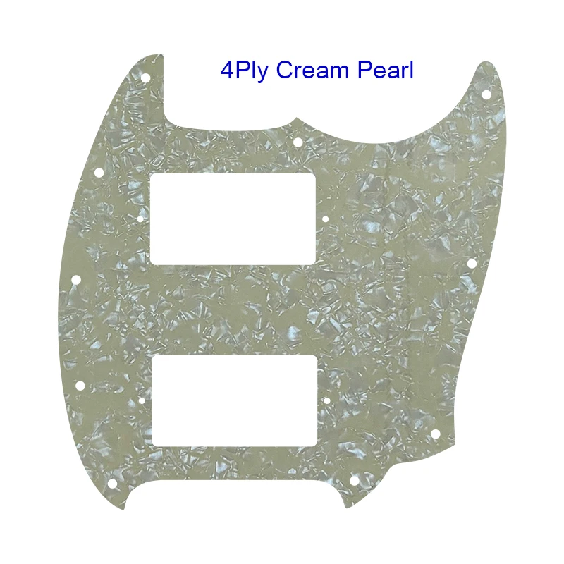 Pleroo Custom Parts For US Fender Mustang Classic Series Style Guitar Pickguard Replacement Whit HH PAF Humbucker Pickup