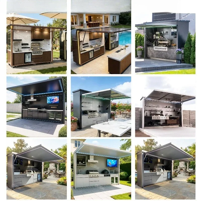 FL Stainless Steel Cabinets Garden Bbq and Modern Outdoor Use Ideal Outside Spaces Outdoor Kitchen Custom