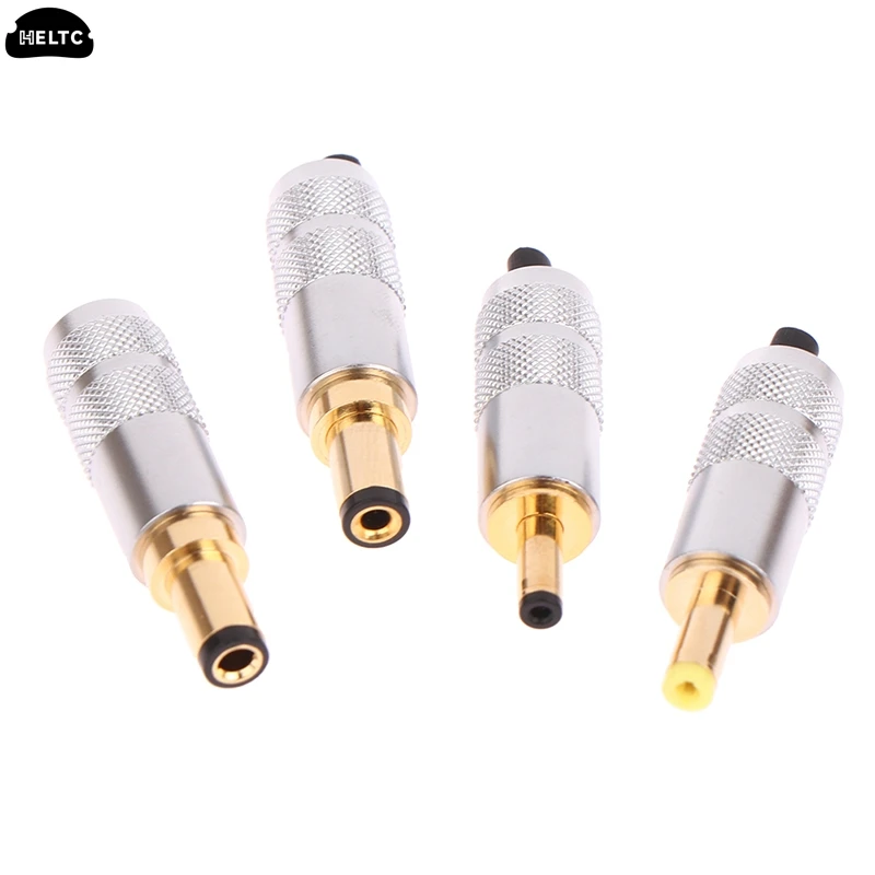 High Quality Copper Plated Gold 5.5X 2.5/5.5 X 2.1/4.0x1.7/3.5X1.3 DC Power Plug Jack Male Connector For Linear Power Output