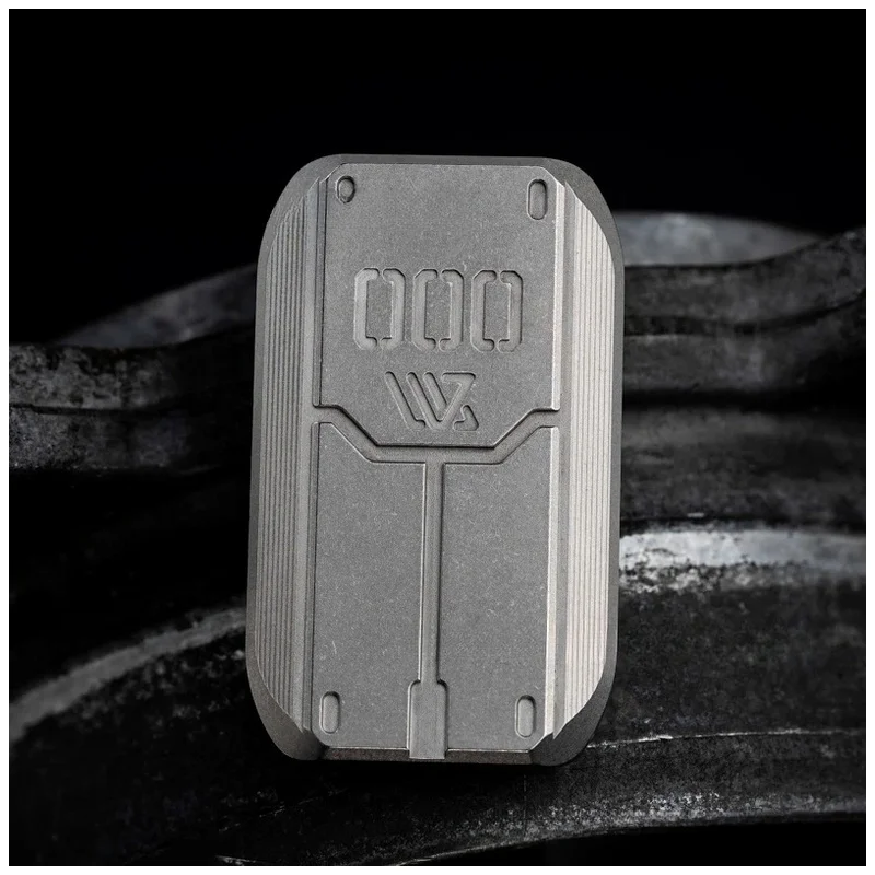 EDC Stainless Steel Metal Stress Relief Toy Magnetic Push Card Fidget Mechanical Slider Push Plate Mens Birthday Christmas Gift