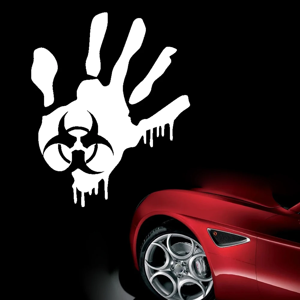 Car Stickers Customizable Waterproof Easy Install No Residue Biohazard Zombie Vinyl for Car Truck Wall Multi Sizes
