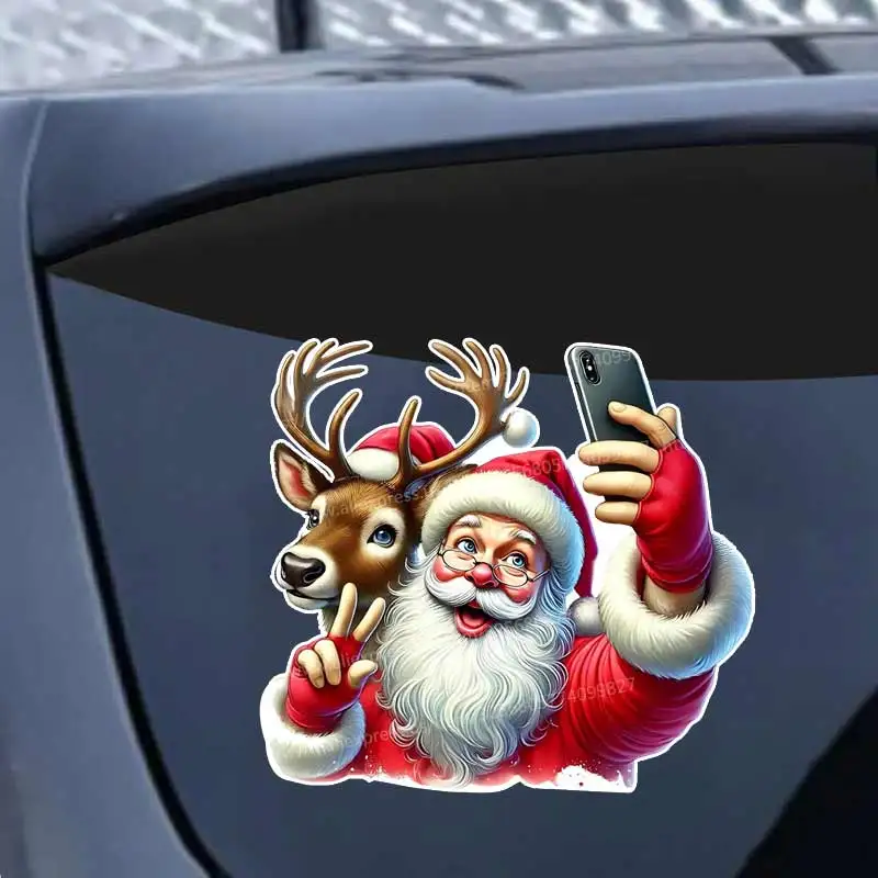 

Santa Claus Car Sticker Vinyl Decal Waterproof Rear Window Motorcycle Camper Bumper Truck Laptop Decoration SH885