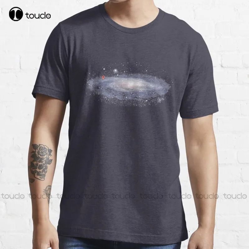 New You'Re Here! Space Milky Way Science T-Shirt Cotton Tee Shirt S-3Xl White Shirt Custom Aldult Teen Unisex Fashion Funny New