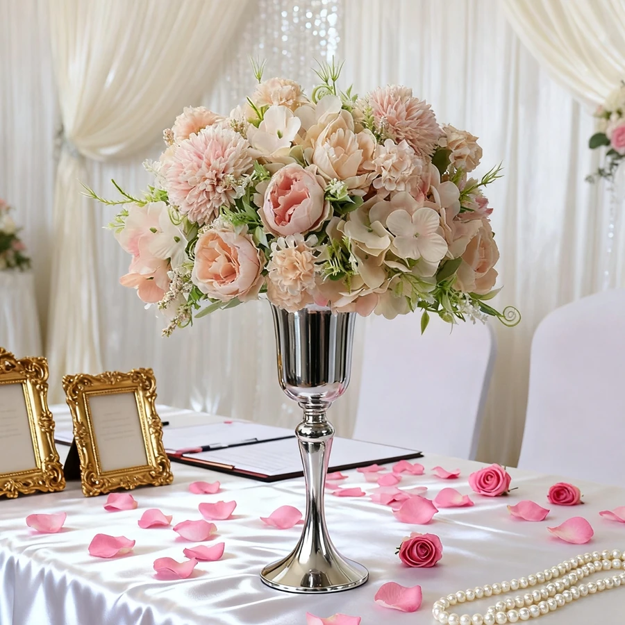 

4Pcs Artificial Flowers Silk Hydrangea Festival Home Room Decor Yard Garden Wedding Wreath Bouquet Table Accessories Fake Peony