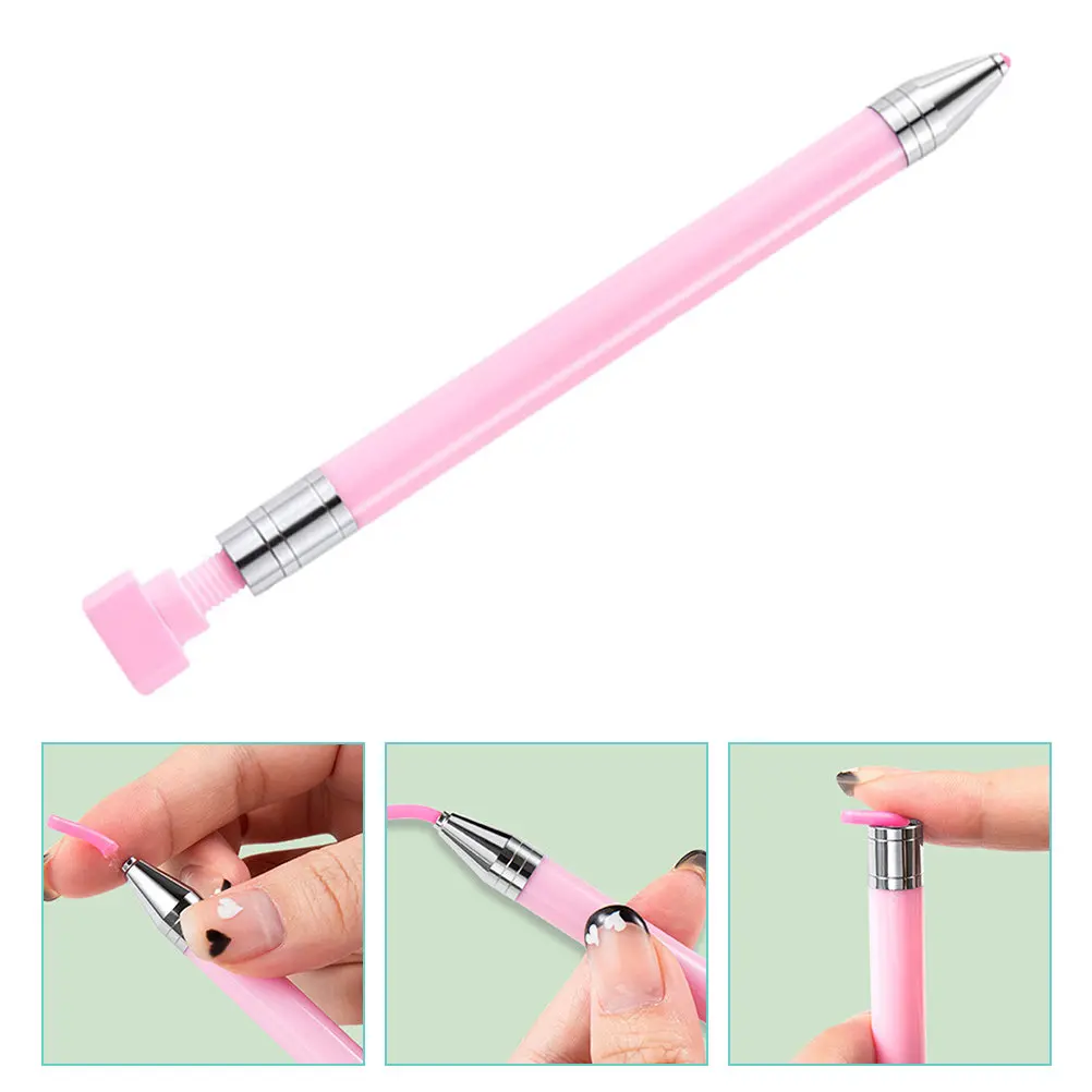 

Ручка-доттер для нейл-арта, аппликатор для страз, розовый алюминиевый карандаш для воска, инструмент для маникюра с бриллиантами, безопасный материал