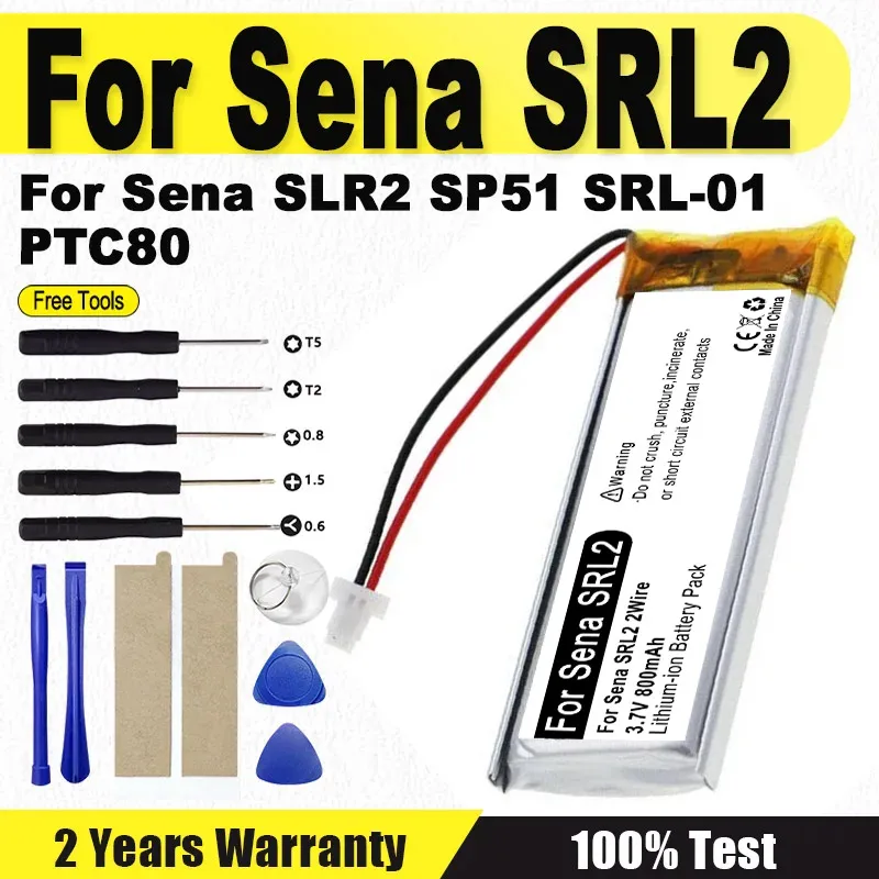 

Аккумулятор 800 мАч для гарнитуры Sena SLR2 SP51 SHOEI GT-Air II 2019 Neotec 2 + инструмент