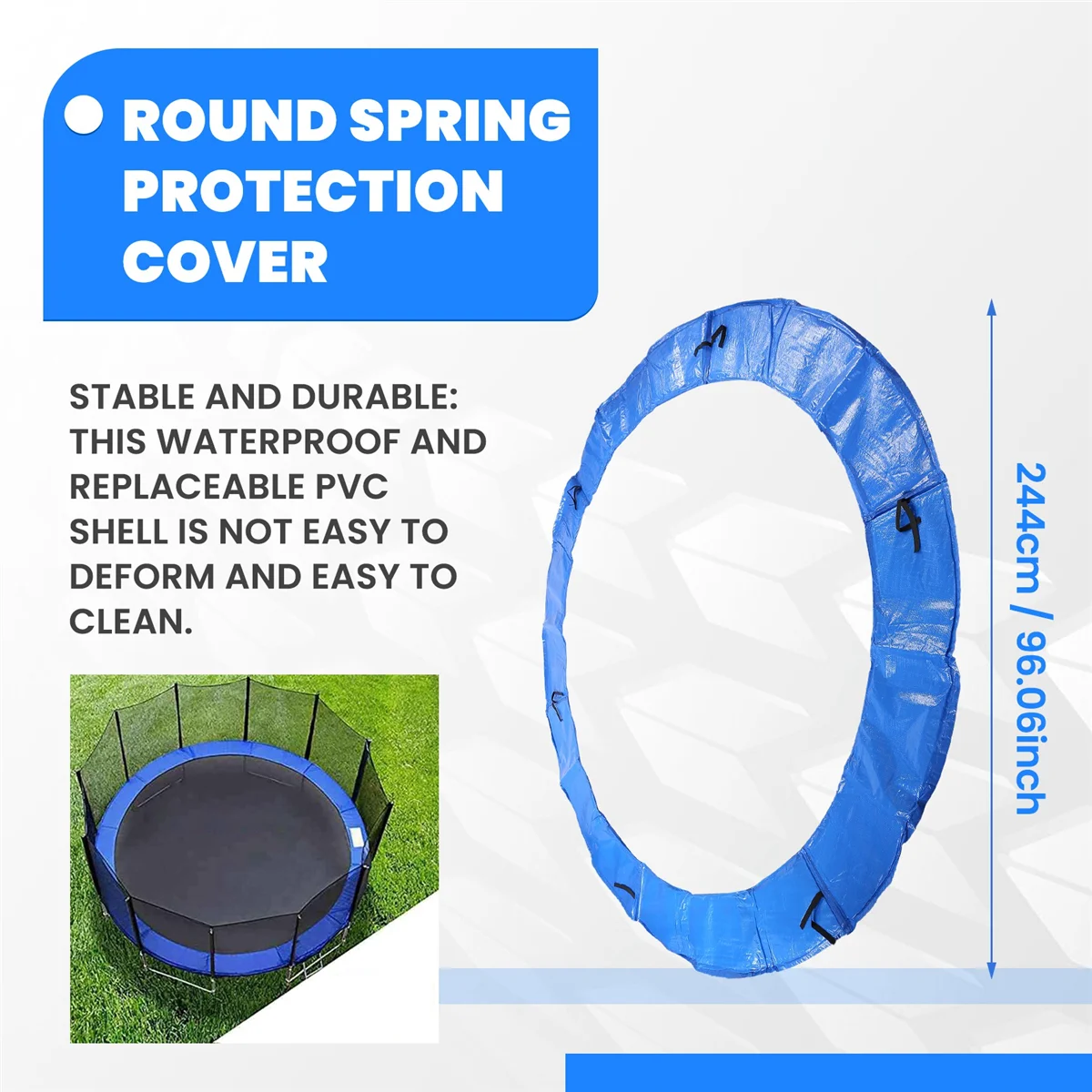 Hot sale Trampoline Protection Mat Trampoline Safety Pad Round Spring Protection Cover Trampoline Accessories-8 Feet