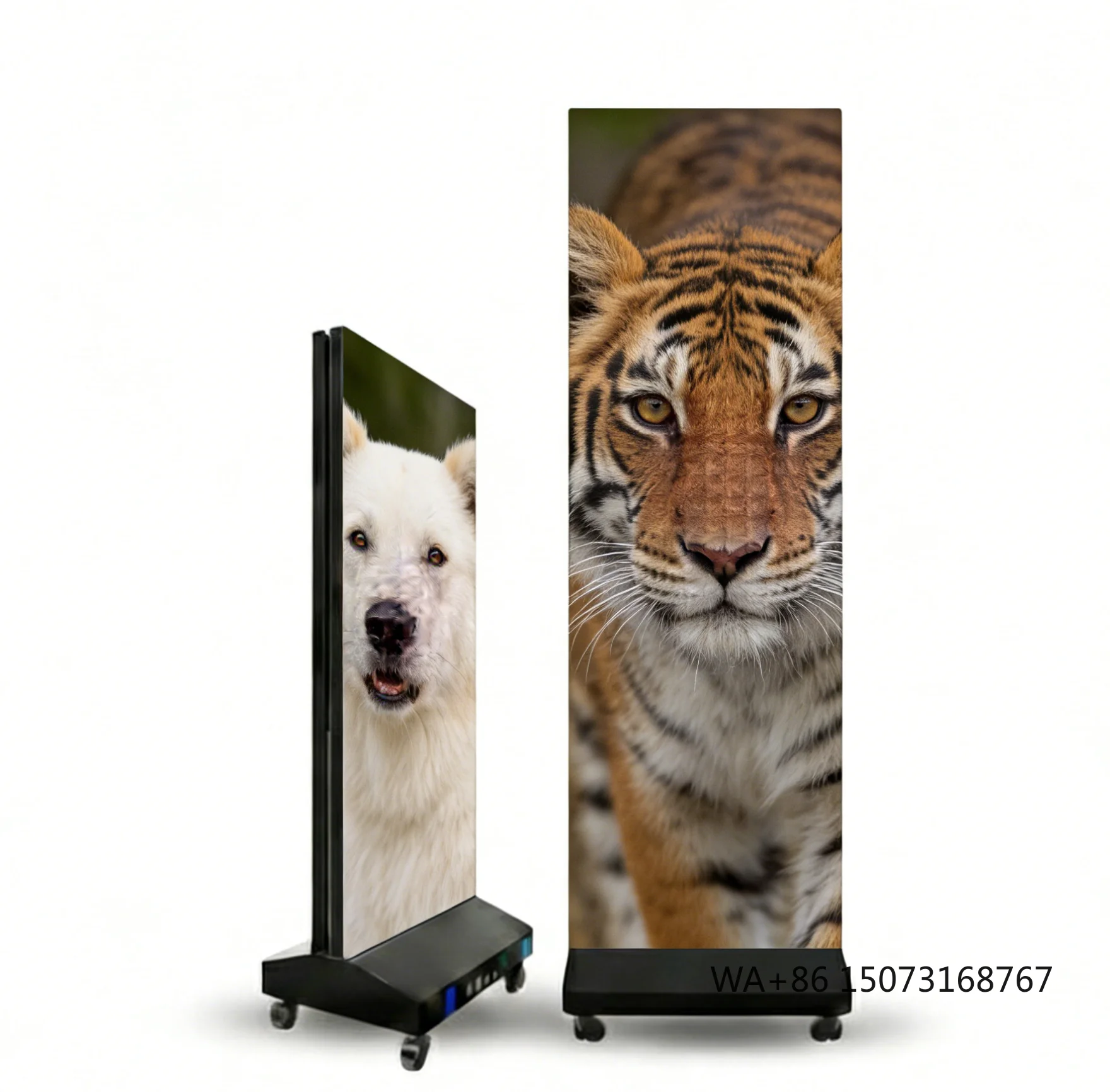 

Outdoor Indoor Movable Waterproof Foldable Digital Advertising Stand LED Poster Display Screen Full Color SDK IP65 1000cd HDR10
