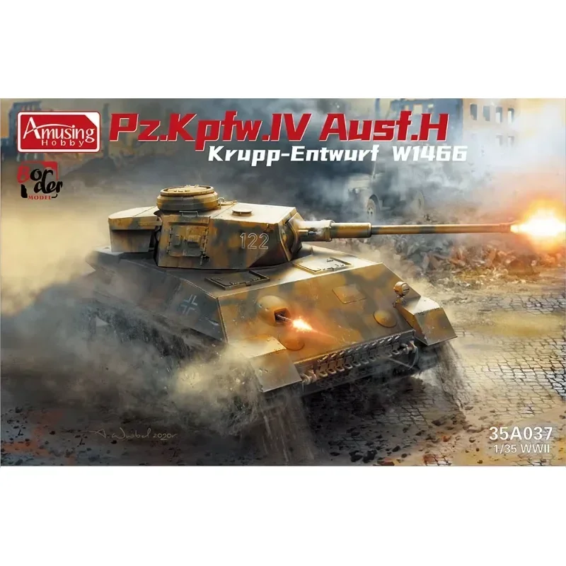 

1/35 Amusing Hobby 35A037 Немецкий танковый боевой автомобиль Panzer IV Ausf. H сборочные весы, набор моделей игрушек своими руками