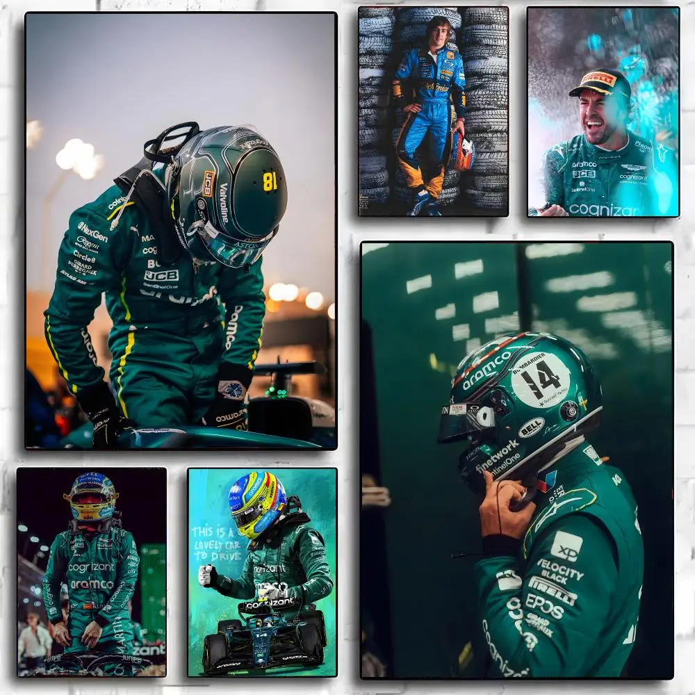 Competitive Sports Players F-Fernando A-Alonso Poster Poster Painting And Print Wall Art Picture For Home Room Decor Gifts