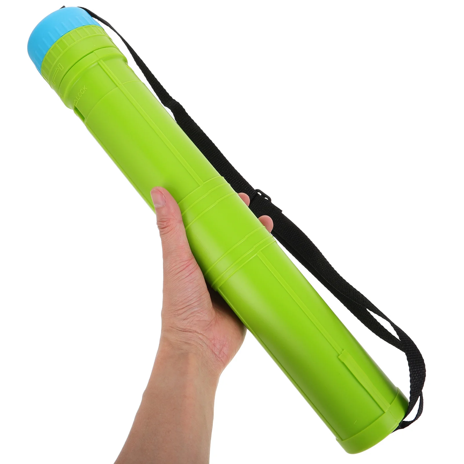 42-76cm 텔레스코핑 아트 포스터 튜브 조절 가능 확장형 회전식 도면 보관 실린더 스트랩 포함