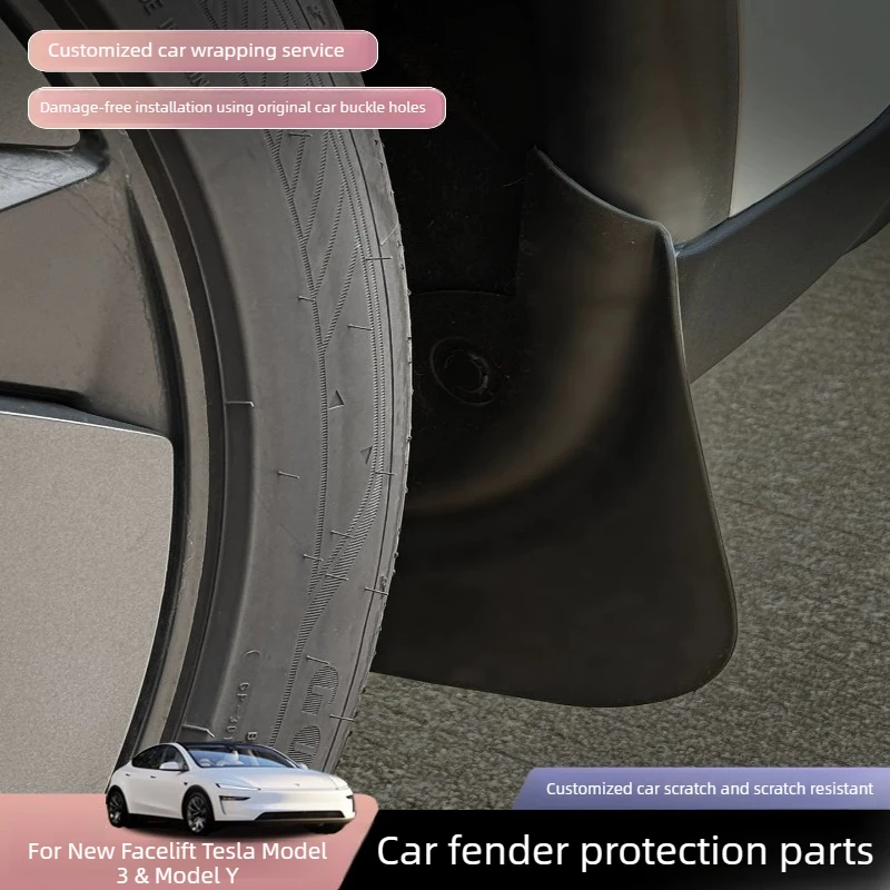 Für vordere und hintere Schmutzfänger, Spritzschutz, Schutzzubehör für das neue Facelift-Modell Tesla Model 3/Y/Y Plus