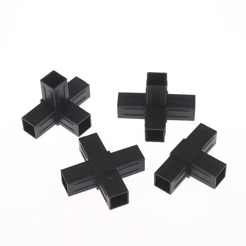ABS Plastic Hexagonal 6-Way Fittings, 22mm Square Pipe Connector & Angle Code for Structural Assembly, 2-20Pcs