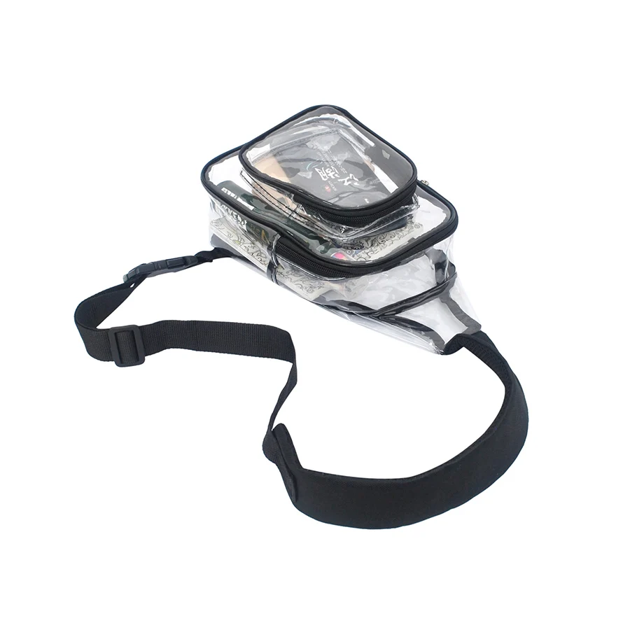 Clear Chest Bag Women/Men Waterproof Transparent PVC Crossbody Travel Pouch Outdoor Sports Phone Sling Shoulder Bag Funny Pack