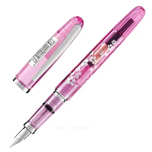 Original Platinum Pgb-3000a Sakura Limited Edition Demonstration Fountain pen Series Transparent Crystal Pink Writing New