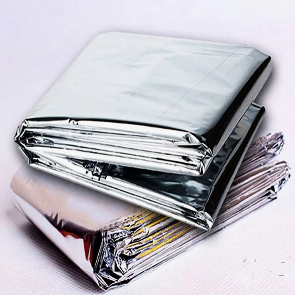 Hypothermia rescue first aid kit camp keep foil mylar lifesave warm heat bushcraft outdoor thermal dry emergent blanket survive