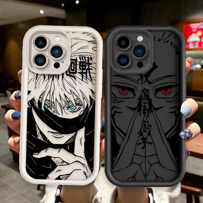 Anime Jujutsu Kaisen Cool Phone Case for IPhone 16 15 14 13 12 11 Pro Max Mini XR XS X 7 8 Plus Soft TPU Back Cover