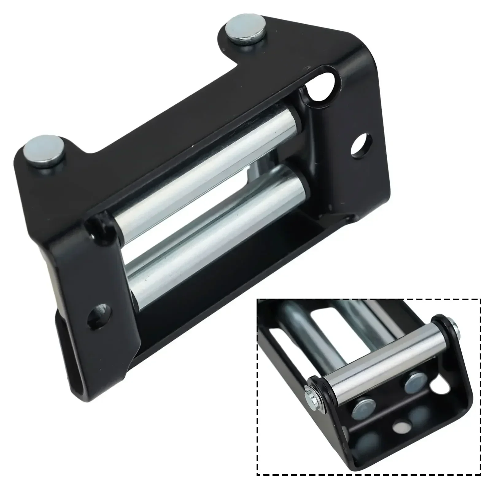 Winch Roller Fairlead ATV UTV 4 Way Cable  Guide 2000LB Bolt Pattern Off Road  4 Roller Guide Frames Heavy-duty Winch Roller