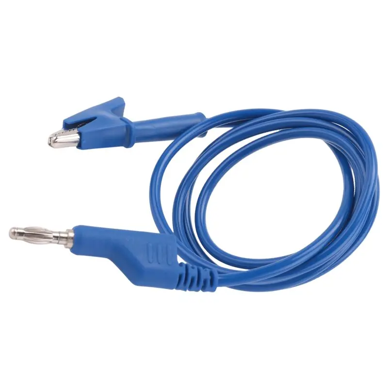 AA94-5PCS 4Mm Multimeter Banana Plug To Alligator Clips Test Lead For Electrical Testing Wires And Alligator Clip Cable