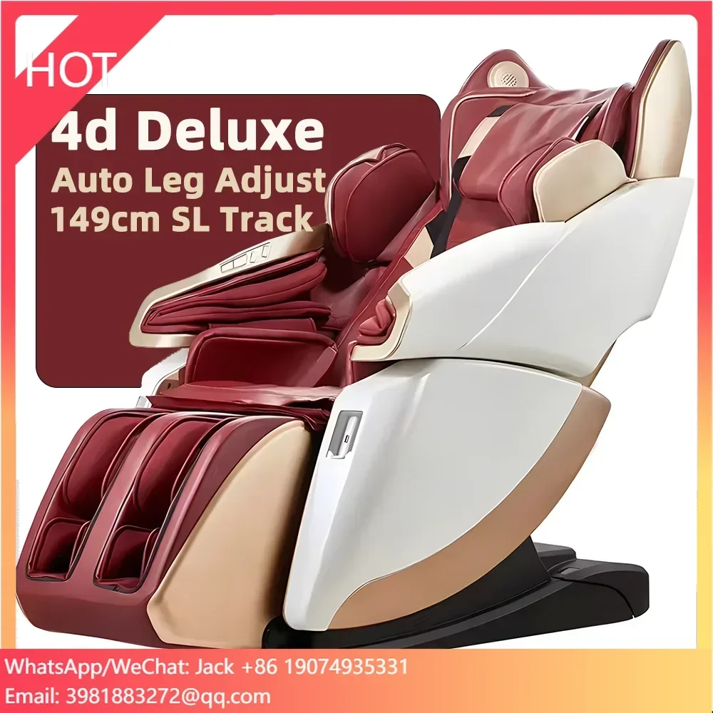 Guoheng 2023 new design luxury sl track 3D Robot Hand with back heated zero gravity foot ball full body massage chair
