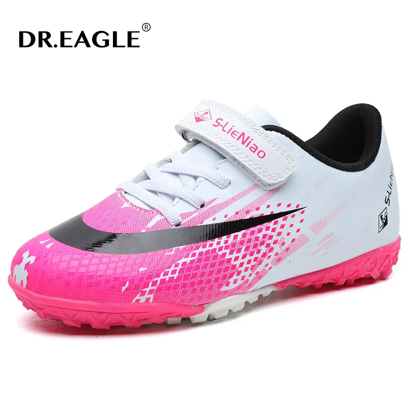 DR.EAGLE Cheap Professional Football Shoes Children Lightweight TF Sneakers Soccer Boys Kids Outdoor Futsal Sneakers Size 30-39