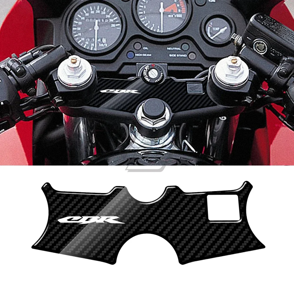 

For Honda CBR600 1995-1998 3D Carbon-look Upper Triple Yoke Defender decoration