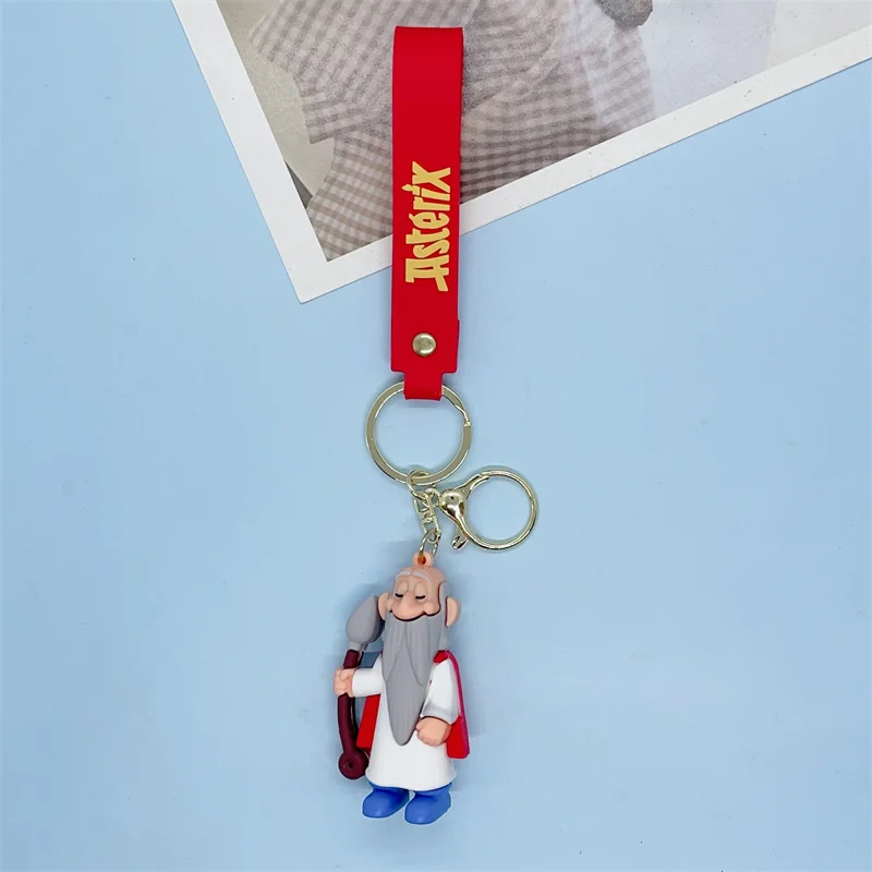 11cm Asterixs Obelixs Idéfix action figure key chain toy soft rubber kids Astérix model