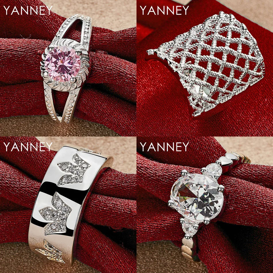 

Fashion 925 sterling silver 7/8/9/10 exquisite zircon hollow ring women's jewelry party accessories gift