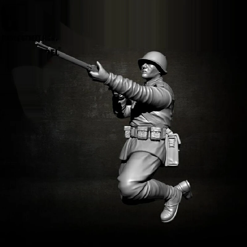 Figurine de soldats européens en résine Gk, Micro Miniature imprimée en 3d, modèle blanc, jouet, Kit non assemblé et non peint, 1/35