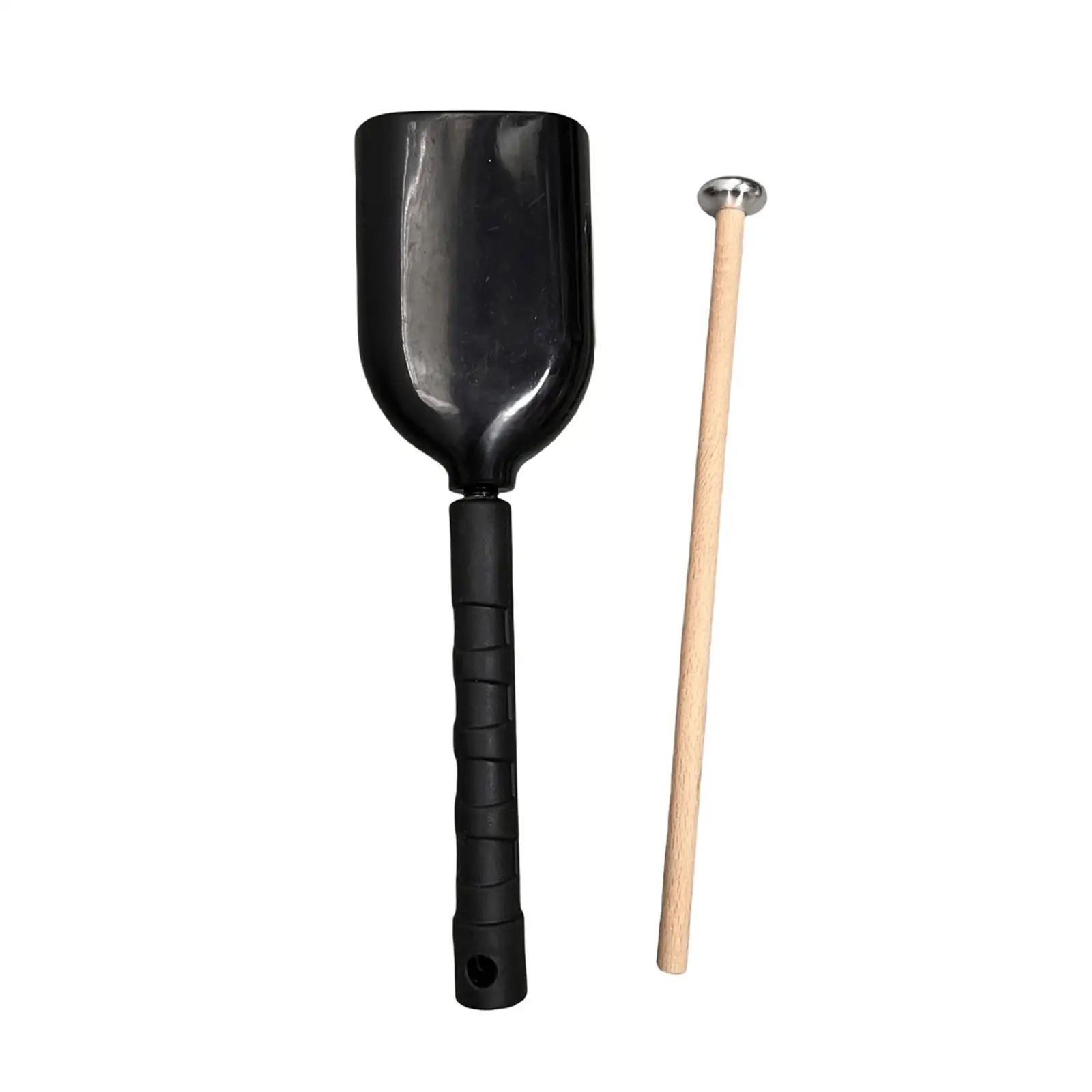 Cowbell with Mallet Cheering Bell Percussion Instrument Musical Hand Bells for Celebrating Live Rhythm Birthdays Parties