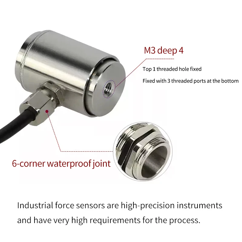 Micro Load Cell TWZ-01 0-50kg Stainless Steel Column Type Force Sensor C3 High Accuracy 10kHz Response Dual Use Tension Pressure