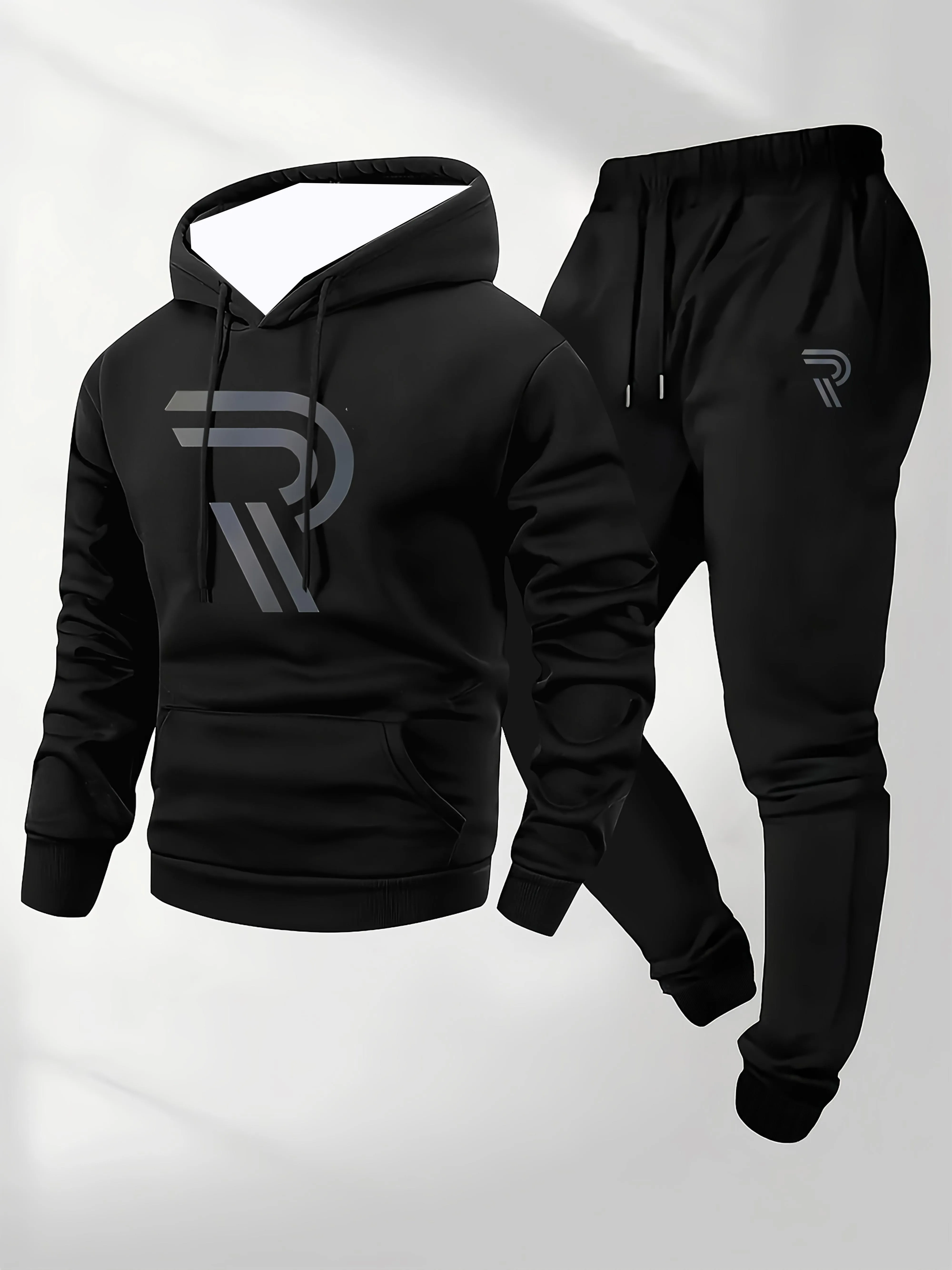 

A men's full set includes a hooded sweatshirt and matching pants - the latest 2025 model Autumn Winter