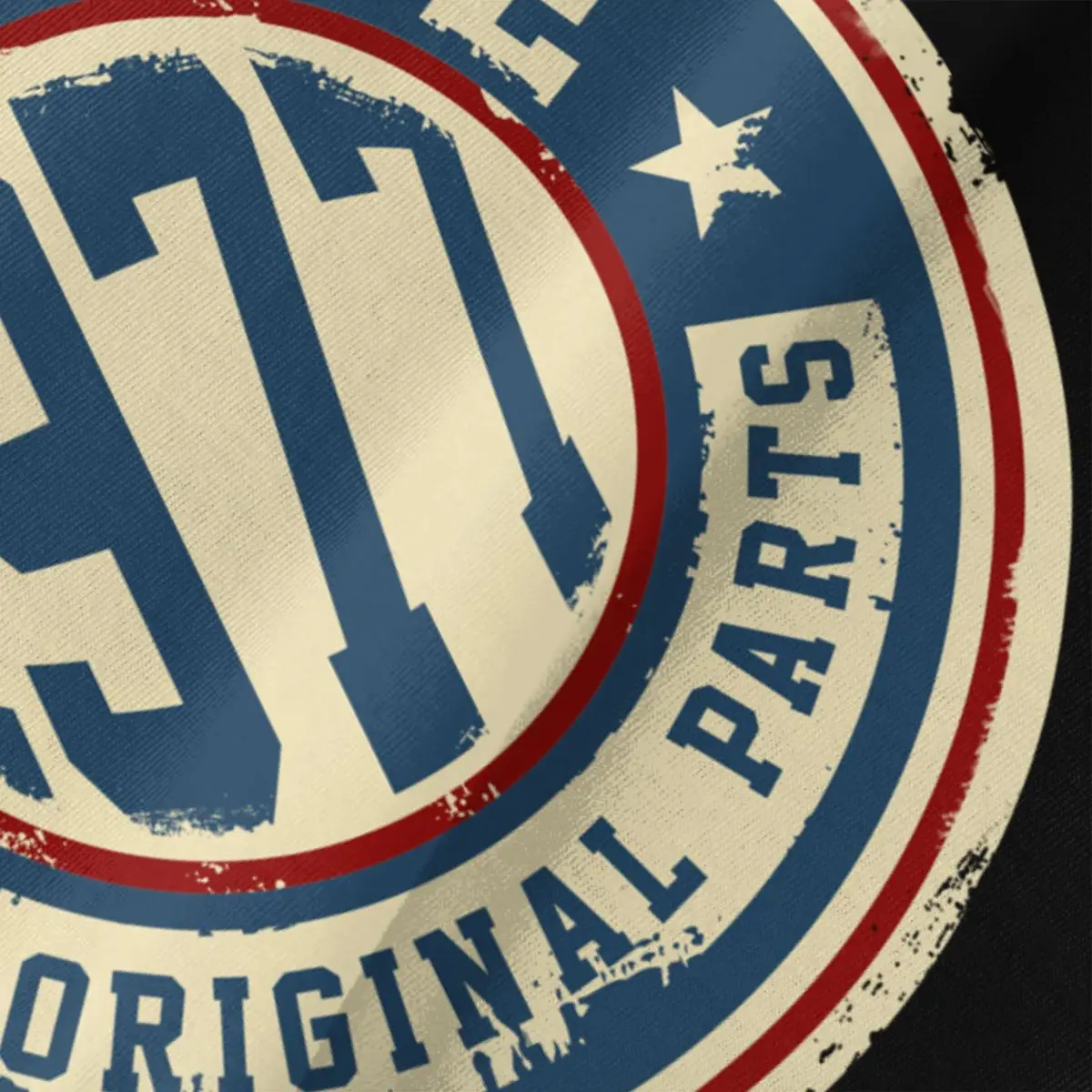 قصيرة الأكمام س الرقبة القطن العضوي هدية عيد ميلاد خمر 1977 جميع الأجزاء الأصلية تي شيرت ممارسة الرجل تيز #3