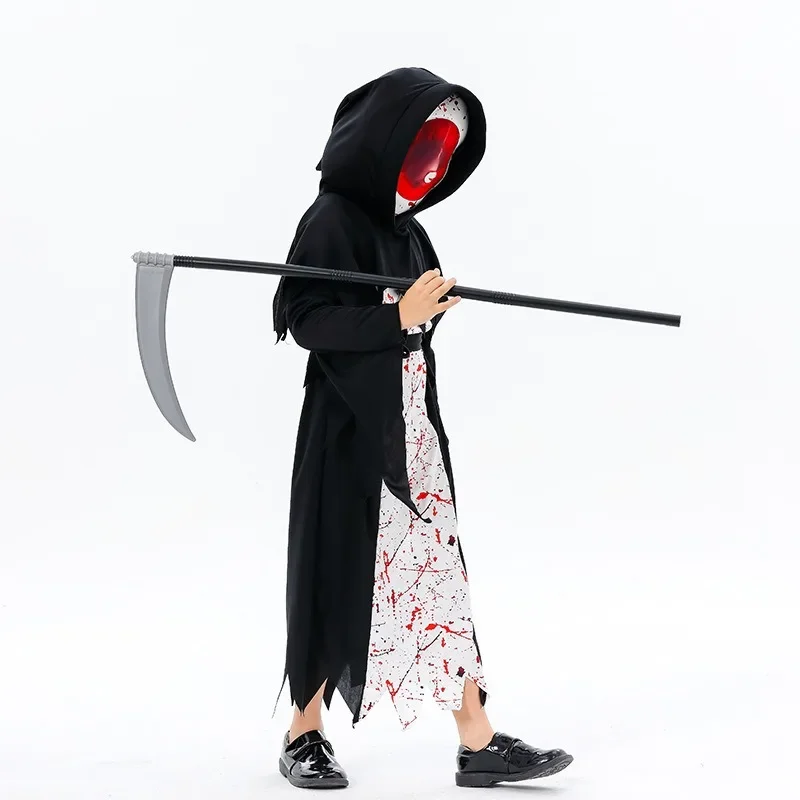 Stage Performance Children's Cosplay Costume Set - Death God, Vampire, Demon, Halloween Clothes for Boys and Girls