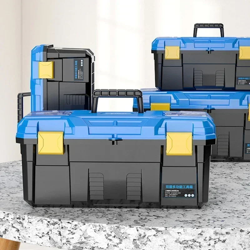 Imagem -04 - Grande Capacidade Portátil Tool Box Case Eletricista Trabalho Shockproof Toolbox Vazio Carrying Screwdriver Storage Box Organizer