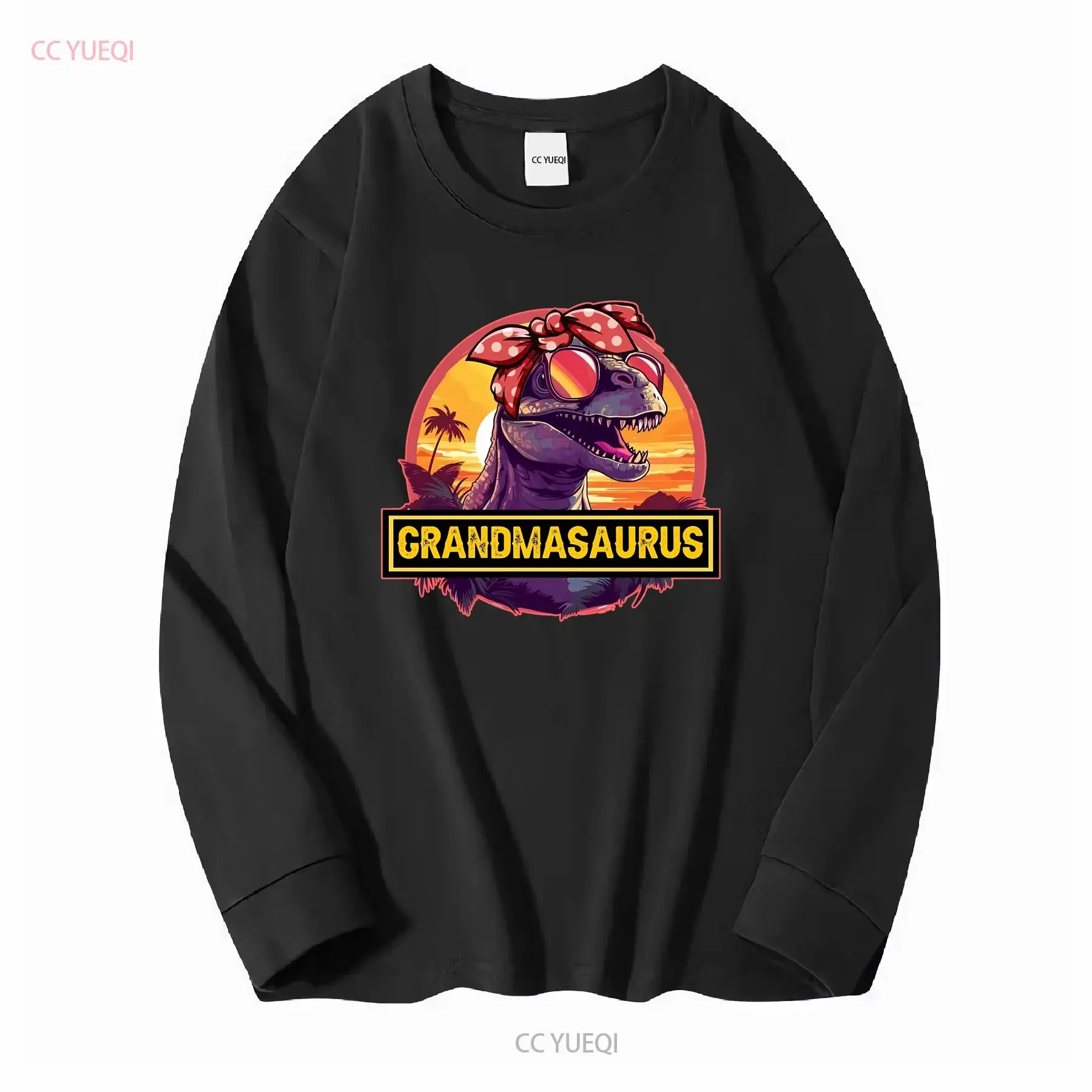 Grandmasaurus T Shirt Saurus Loving Grandma Mother's Day Bella Canvas long or short sleeves vintage Washed Breathable graphic
