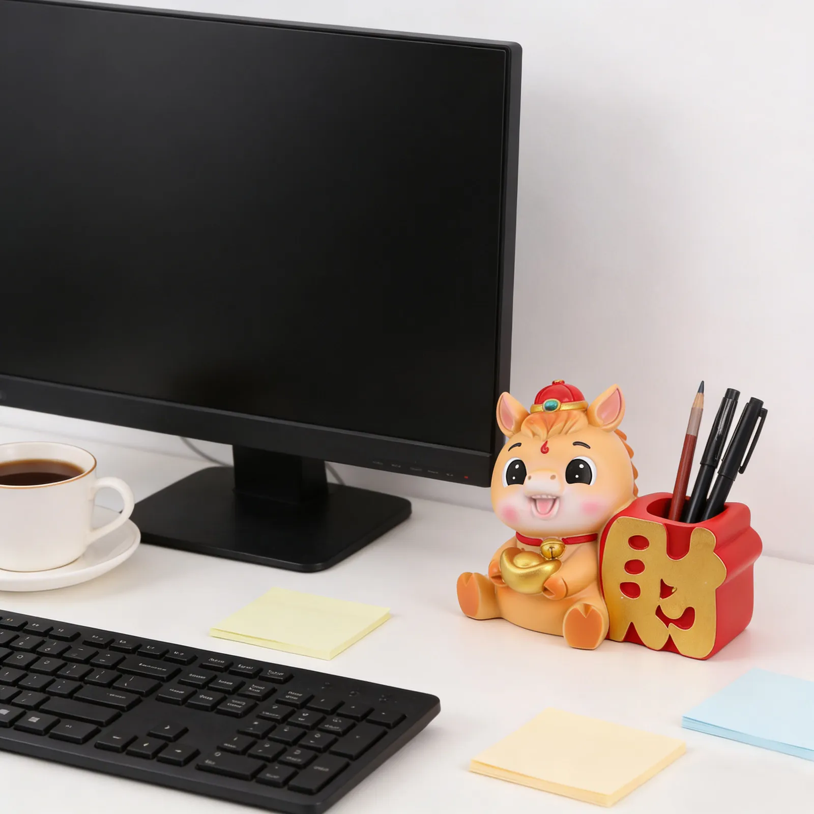portapenne-da-scrivania-statua-anno-del-cavallo-2026-capodanno-cinese-decorazione-ufficio-feng-shui-organizzatore-da-scrivania-per-la-ricchezza-animale-kawaii