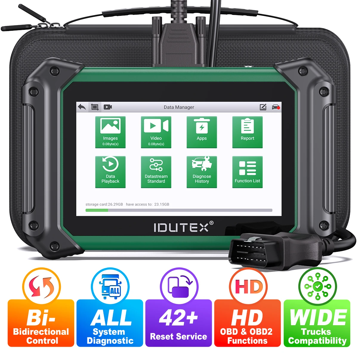 IDUTEX TS710 HD Heavy Duty Truck Komplettsystem-Diagnosetool OBD2-Scanner für LKW LKW Öl DPF Regen OBD2-Scanner für LKW