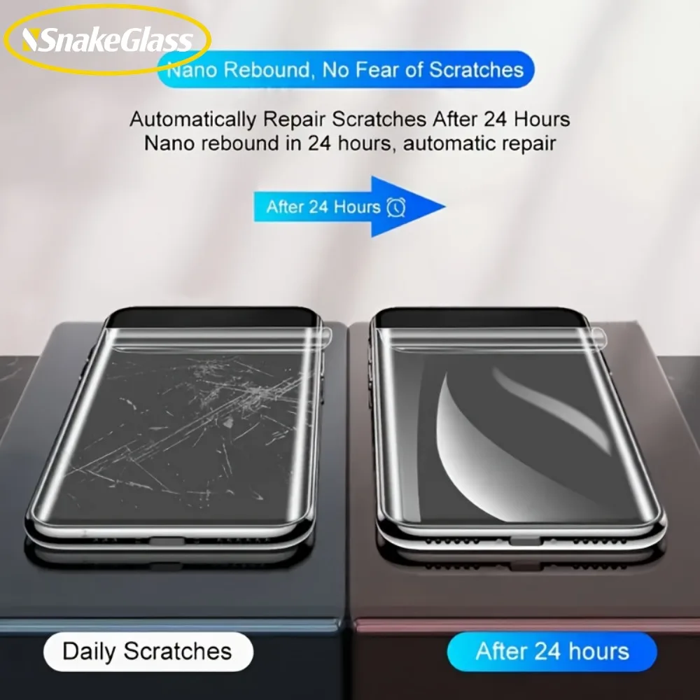 3 Stück Vollflächige Matte Hydrogel-Folie für Samsung Galaxy S26 S25 S24 Ultra S23 S22 S21Plus Note20 Ultra Sturzsicherer Displayschutz – Detail 3