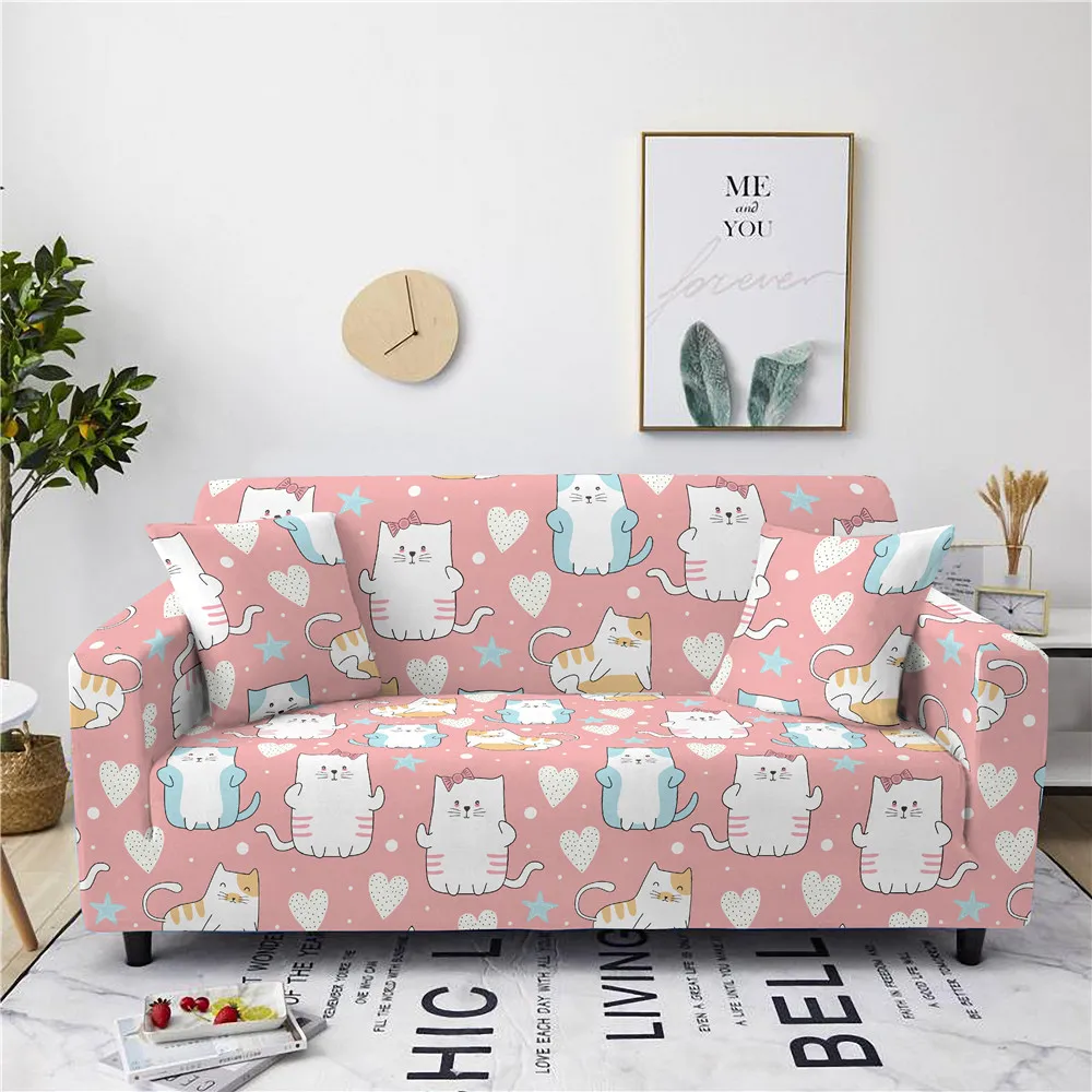 Cartoon Animal Sofa Cover for Living Room Stretch Elastic Couch Cover Slipcover L Shape Couch Cover Home Decor Fundas Para Sofás