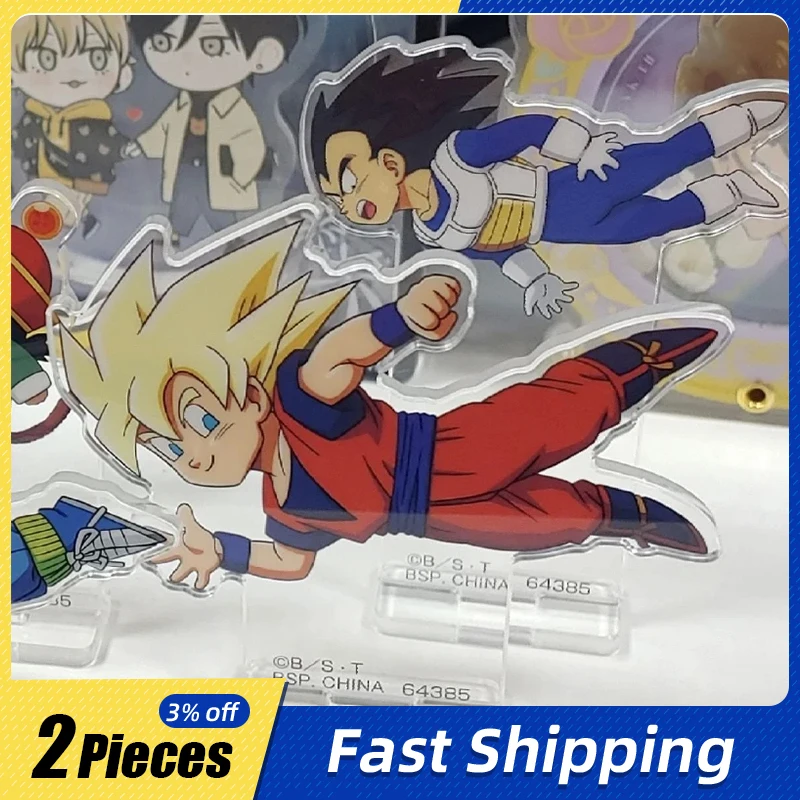 

10cm/3.93in Acrylic Dragon Ball Standing Plates Anime Peripherals Kakarote Model Collectible Desk Birthday Gift Crafts Boys Toys