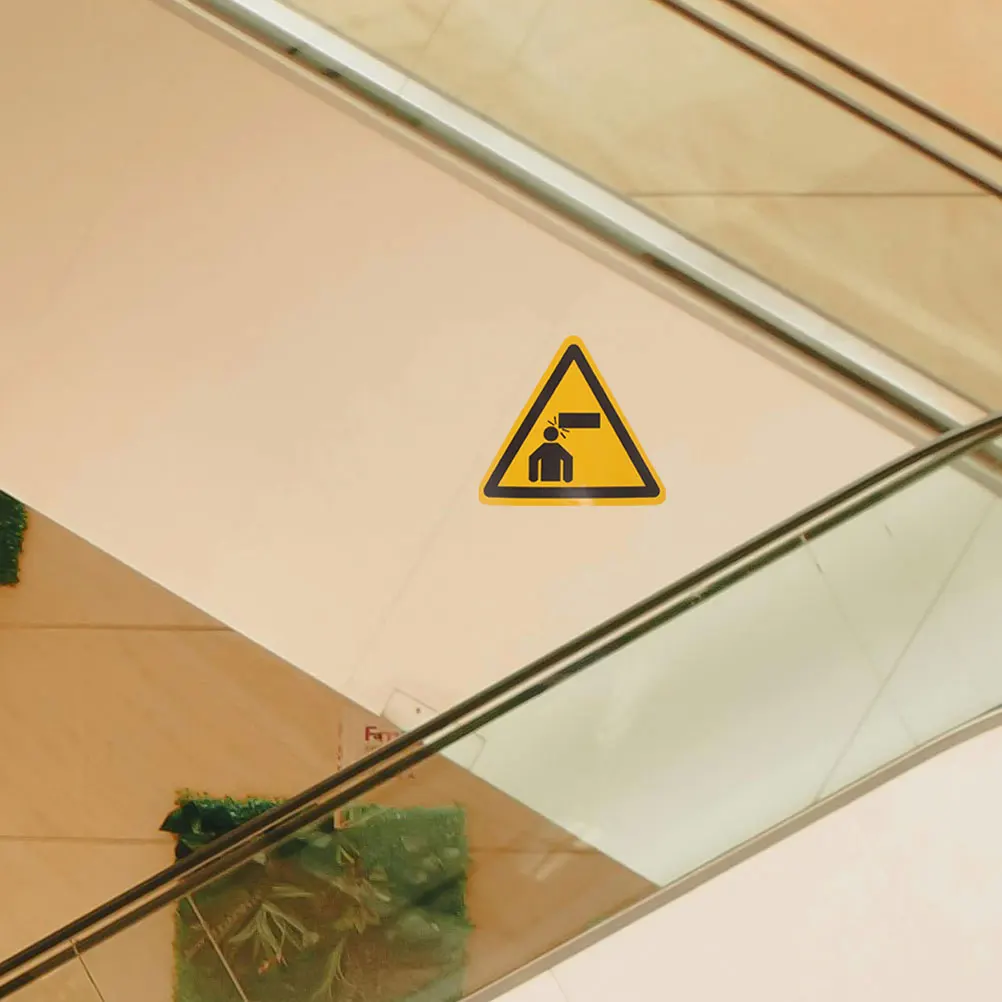 

6 Pcs Safety Signs Warning Decals Watch Your Head Caution Stickers Low Clearance Triangle Labels Traffic Safety Markings Strong